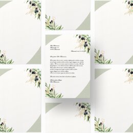 Carta da lettera decorati RAMI DI OLIVA