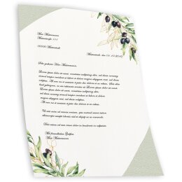 Motif Letter Paper! OLIVE BRANCHES 250 sheets DIN A4