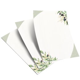 Stationery-Motif OLIVE BRANCHES | Food & Drinks | High quality Stationery DIN A5 - 100 Sheets | 90 g/m² | Printed on one side | Order online! | Paper-Media