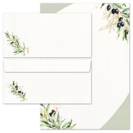 Briefpapier Set OLIVENZWEIGE - 100-tlg. DL (ohne Fenster)...