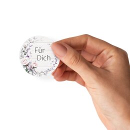50 autocollants FÜR DICH - Anniversaire Rond Ø 4,5 cm