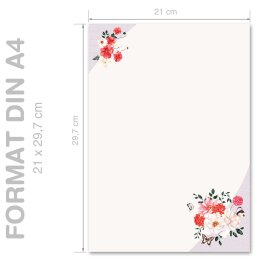 Briefpapier IM GARTEN - DIN A4 Format 50 Blatt