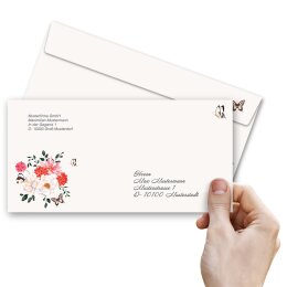 IN THE GARDEN Briefumschläge Floral CLASSIC 50 envelopes (windowless), DIN LONG (220x110 mm), DLOF-8380-50