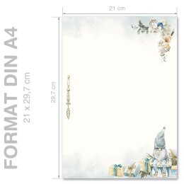 Briefpapier WEIHNACHTSWICHTEL - DIN A4 Format 50 Blatt