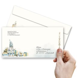 WEIHNACHTSWICHTEL Briefumschläge Weihnachtswelt CLASSIC 25 Briefumschläge (ohne Fenster), DIN LANG (220x110 mm), DLOF-4050-25