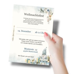 25 patterned envelopes CHRISTMAS ELF in standard DIN long format (windowless)