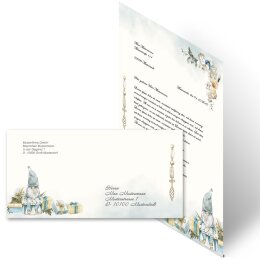 25 patterned envelopes CHRISTMAS ELF in standard DIN long format (windowless)