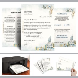 25 patterned envelopes CHRISTMAS ELF in standard DIN long format (windowless)