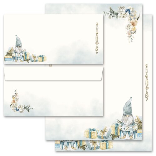 Motiv-Briefpapier Set WEIHNACHTSWICHTEL - 20-tlg. DL (ohne Fenster) Weihnachten, Briefpapier mit Umschlag, Paper-Media