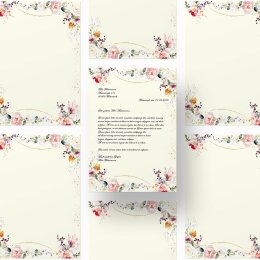 Carta da lettera decorati FIORI TROPICALI
