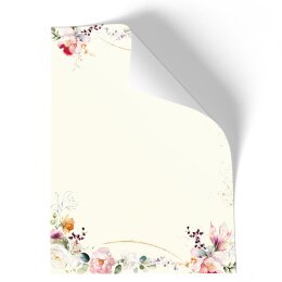 Stationery-Motif TROPICAL FLOWERS | Flowers & Petals | High quality Stationery DIN A4 - 100 Sheets | 90 g/m² | Printed on one side | Order online! | Paper-Media