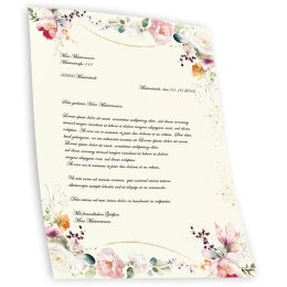 Briefpapier TROPISCHE BLUMEN - DIN A4 Format 250 Blatt