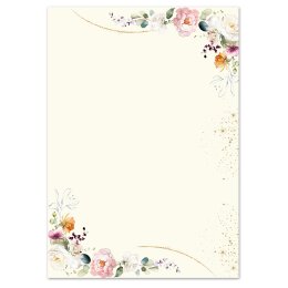 Motif Letter Paper! TROPICAL FLOWERS 50 sheets DIN A5...