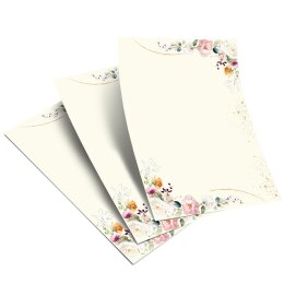 Stationery-Motif TROPICAL FLOWERS | Flowers & Petals | High quality Stationery DIN A5 - 50 Sheets | 90 g/m² | Printed on one side | Order online! | Paper-Media