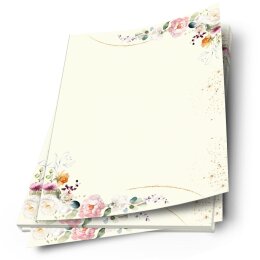 Briefpapier TROPISCHE BLUMEN - DIN A5 Format 100 Blatt