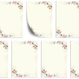 Briefpapier TROPISCHE BLUMEN - DIN A5 Format 100 Blatt