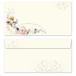 FIORI TROPICALI Briefpapier Sets Cancelleria con busta CLASSIC 20 pezzi Set completo, DIN A4 & DIN LANG Set., SOC-8381-20