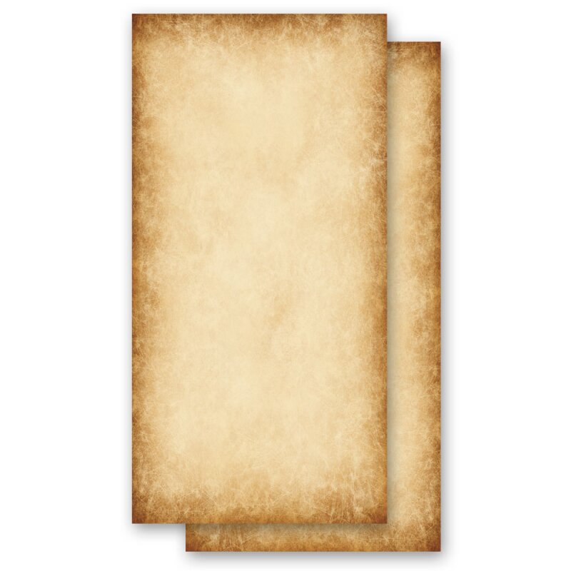 50 Blatt Briefpapier (A4) | Altes Papier - Vintage Braun