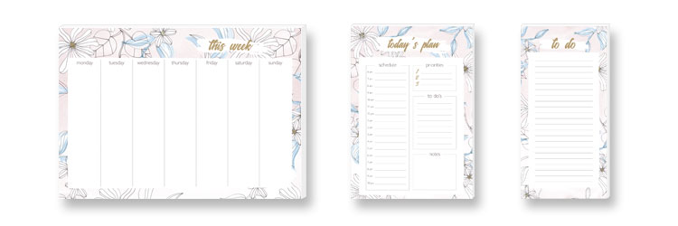 Weekly Planner, Daily Planner and to do-list BLOOM